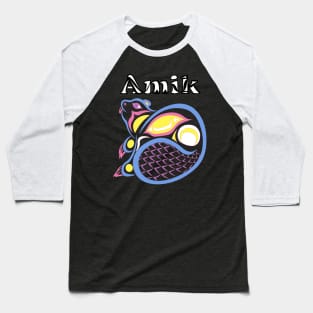 Amik (Beaver) Bigender Pride Baseball T-Shirt